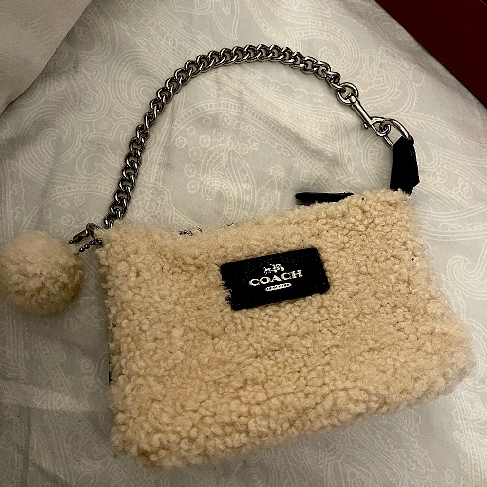 Coach Nolita mini shearling bag/wristlet